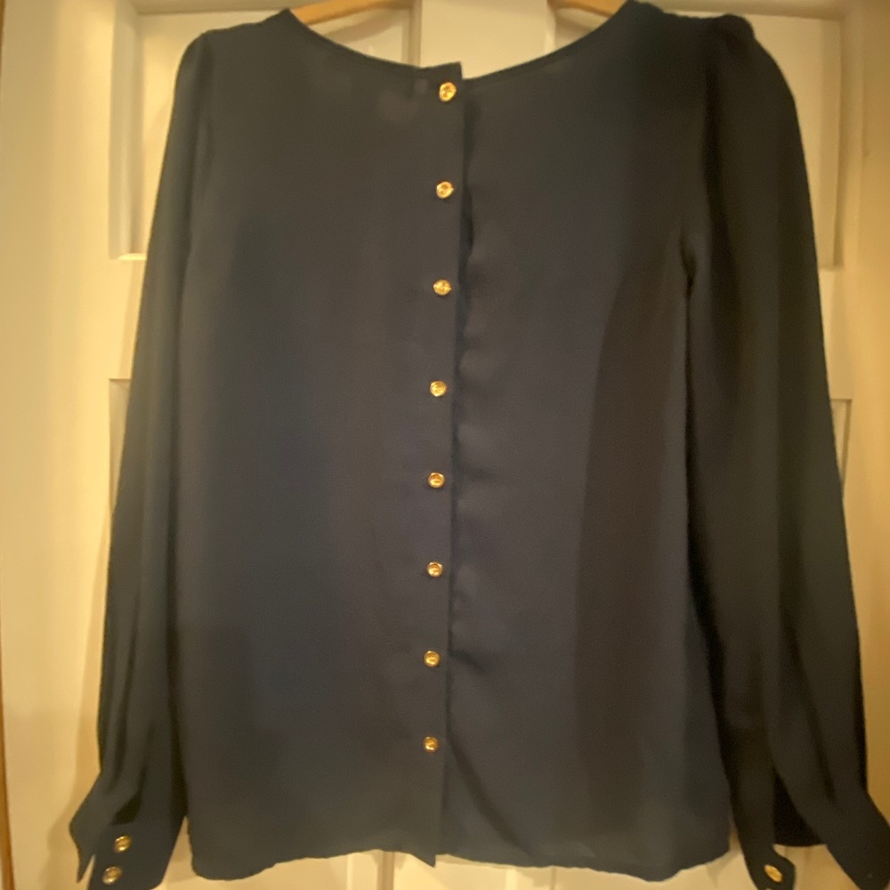 Navy Blue Blouse